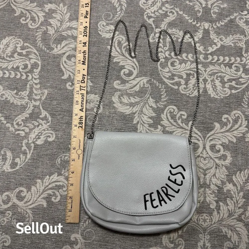 Unbranded Grey Shoulder Bag with Chain Strap Medium